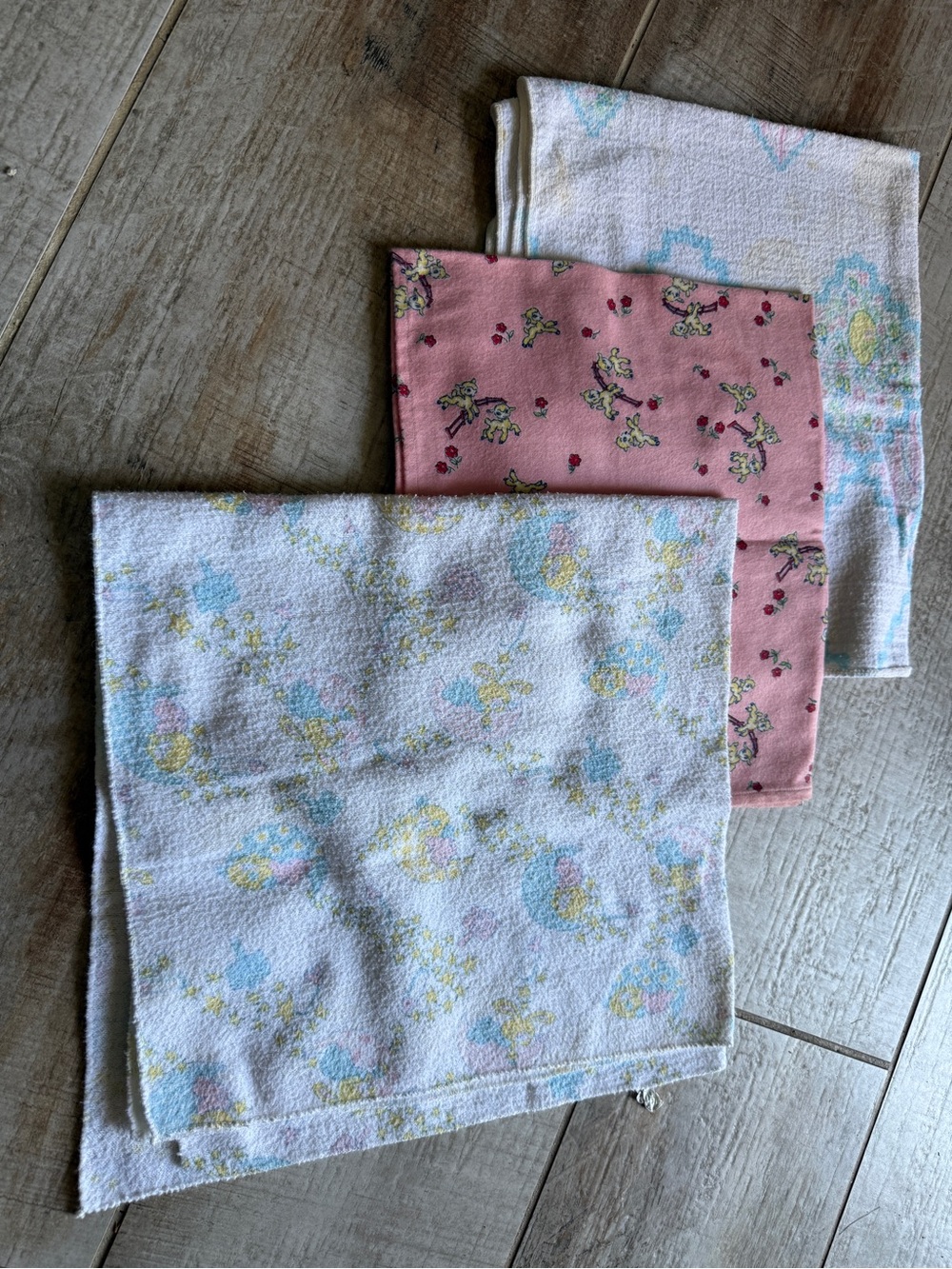 Vintage Infant Balnket and Burp Cloths